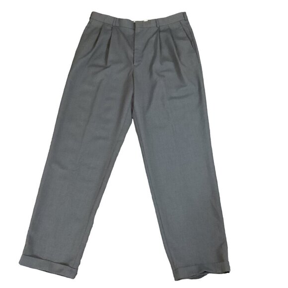 Dockers Slates Men's 38x33 Pleated Front Cuffed Trouser Pants Gray 282L - Picture 1 of 4